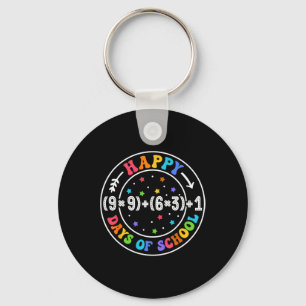 Math Formula Happy 100 Days Of School Funny Math T Keychain