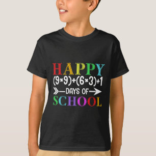 Math Formula Happy 100 Days Of School Funny Math T T-Shirt