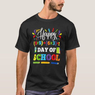 Math Formula Happy 100th Day Of School Funny Math T-Shirt