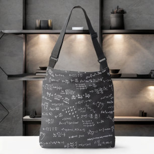 Math Formulas And Numbers On Blackboard Crossbody Bag