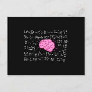 Math formulas for smart heads postcard