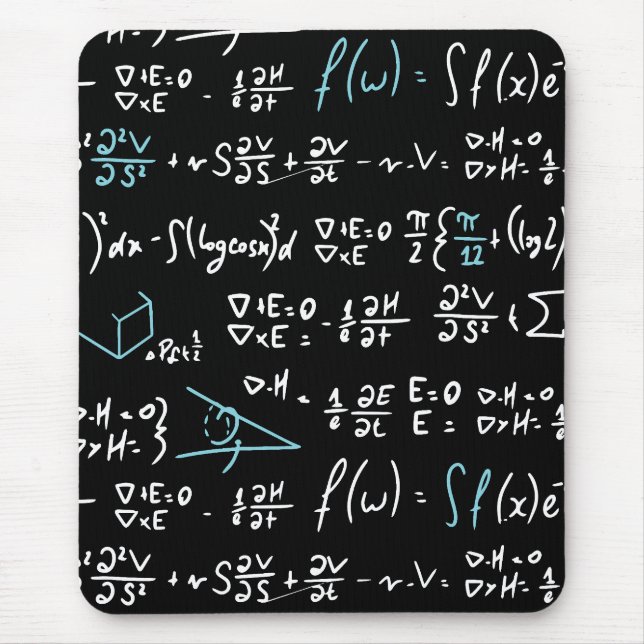 Math formulas mathematics physics student teacher  mouse pad (Front)