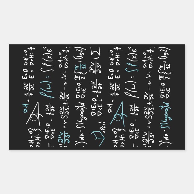 Math formulas mathematics physics student teacher  sticker (Front)