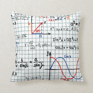 Math Formulas Numbers Throw Pillow