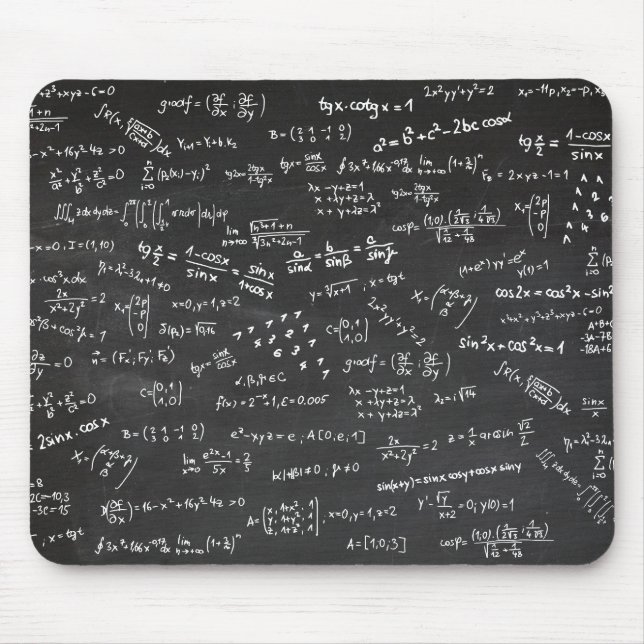 Math Formulas On A Blackboard Mouse Pad (Front)