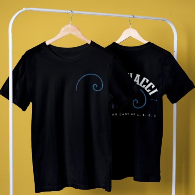 Math front & back Fibonacci Easy as 1,1,2,3 funny T-Shirt (Creator Uploaded)