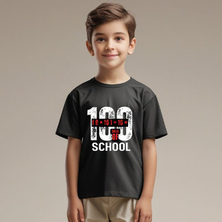 Math Fun 100 Days of School Kids T-Shirt, Funny  T-Shirt