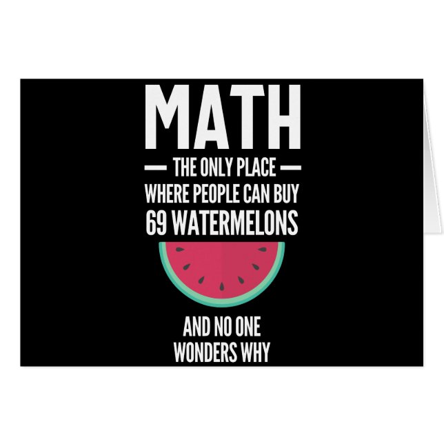 Math. Funny Math Sarcasm Quote Gift (Front Horizontal)
