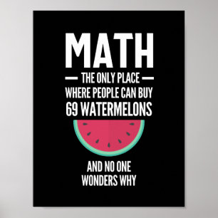 Math. Funny Math Sarcasm Quote Gift Poster