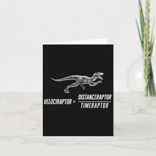 Math Geek Dinosaur Velociraptor Equation V2  Card