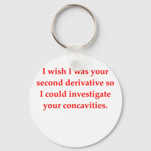 math geek love pick up line keychain