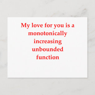 math geek love pick up line postcard