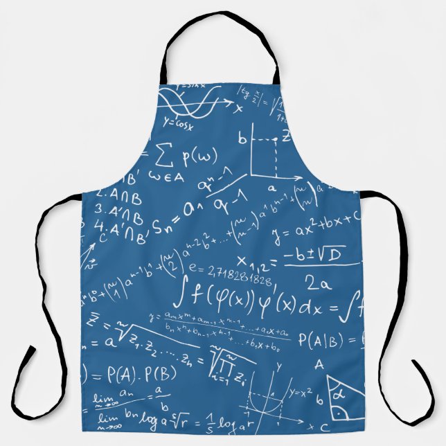 Math Geek, Mathematics Problem Solving Pattern Apron (Front)