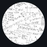 Math Geek, Mathematics Problem Solving Pattern Classic Round Sticker<br><div class="desc">The perfect Cute Math Geek, Mathematics Problem Solving Pattern, a pattern gift idea for all men, women & kids who loves Math Equation Seamless fabric! Makes an ideal gift for your mom, dad, sister, brother, aunt, uncle, grandma or grandpa & for your love ones for their Wedding Anniversaries, Birthdays, Summer,...</div>