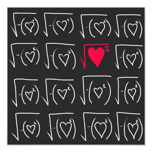 Math geek romance: find real love photo print (Front)