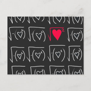 Math geek romance: find real love postcard