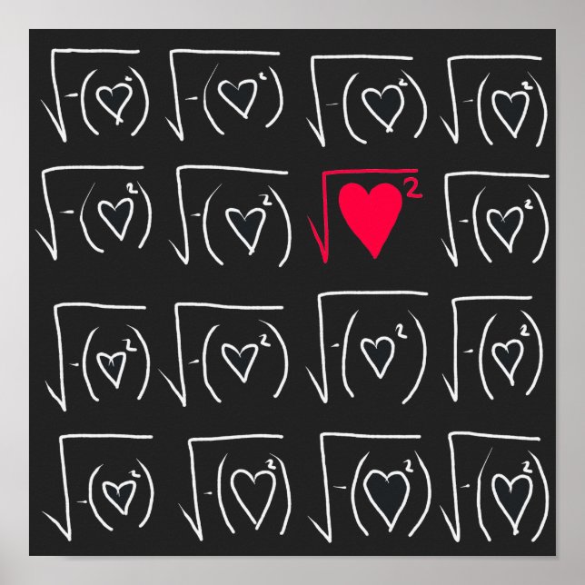 Math geek romance: find real love poster (Front)