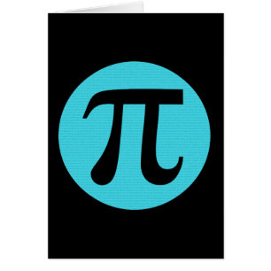 Math geek symbole Pi, bleu sur noir