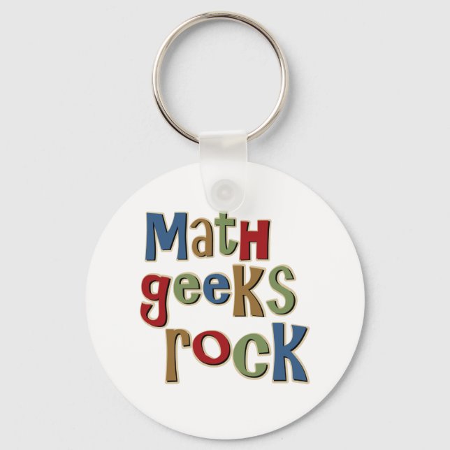 Math Geeks Rock Keychain (Front)
