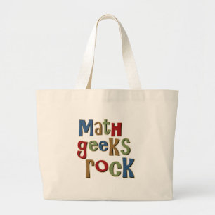 Math Geeks Rock Large Tote Bag