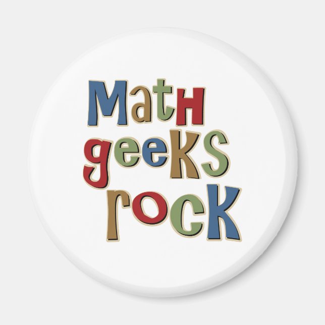 Math Geeks Rock Magnet (Front)