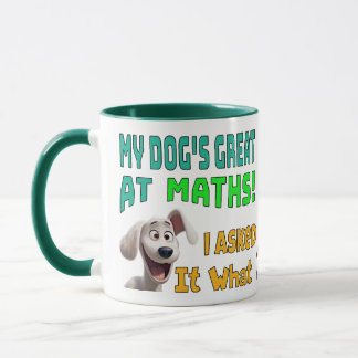 Math Genius ,Fun, Humorous Dad Joke Cartoon Meme Mug