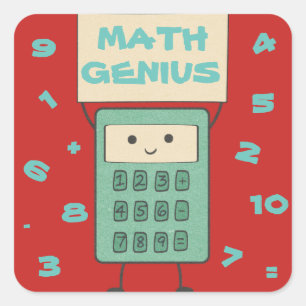 Math Genius Square Sticker