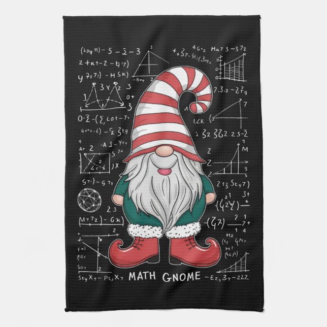 Math Gnome Family Matching Group Christmas Party  Kitchen Towel (Vertical)