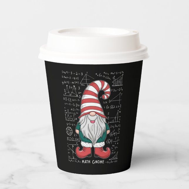 Math Gnome Family Matching Group Christmas Party  Paper Cups (Front)