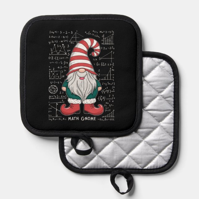 Math Gnome Family Matching Group Christmas Party  Pot Holder (Front/Back)