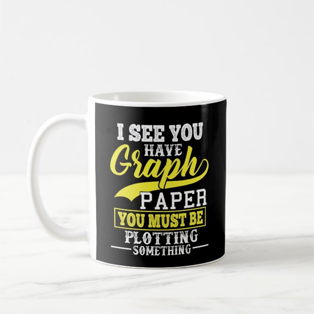 Math Graph paper plotting something Pun Teacher Coffee Mug (Left)