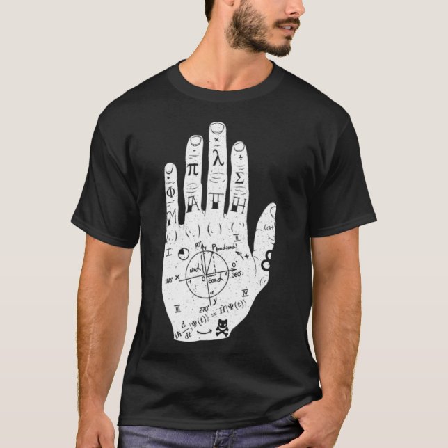 Math hand tattoo cool math and physics teacher and T-Shirt (Front)