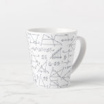 Math Hand Written Calculations Illustrations Latte Latte Mug<br><div class="desc">Math calculations and equations with graphs illustrations to wow a math nerd or teacher. Perfect gift for any mathematics lover,  accountant,  or physicist</div>