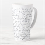 Math Hand Written Calculations Illustrations Latte Mug<br><div class="desc">Math calculations and equations with graphs illustrations to wow a math nerd or teacher. Perfect gift for any mathematics lover,  accountant,  or physicist</div>