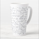 Math Hand Written Calculations Illustrations Latte Mug<br><div class="desc">Math calculations and equations with graphs illustrations to wow a math nerd or teacher. Perfect gift for any mathematics lover,  accountant,  or physicist</div>