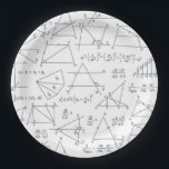 Math Hand Written Calculations Illustrations Paper Plate<br><div class="desc">Math calculations and equations with graphs illustrations to wow a math nerd or teacher. Perfect gift for any mathematics lover,  accountant,  or physicist</div>