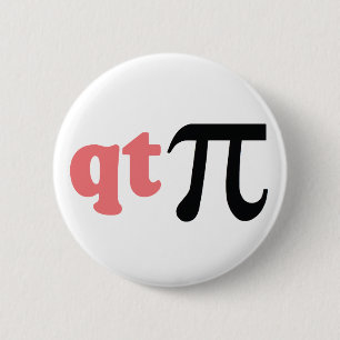 Math Humour - Cute Tee Pi 2 Inch Round Button