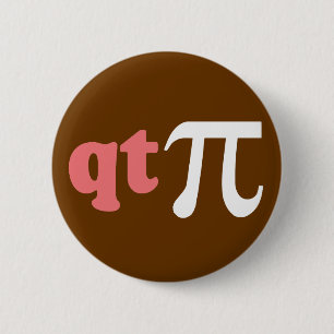Math Humour - Cute Tee Pi 2 Inch Round Button