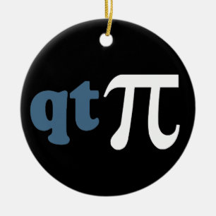 Math Humour - Cute Tee Pi Ceramic Ornament