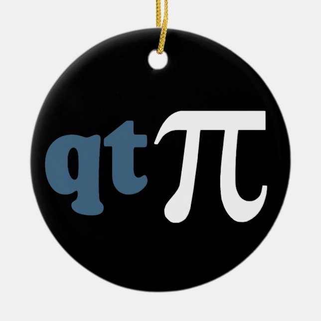 Math Humour - Cute Tee Pi Ceramic Ornament (Front)