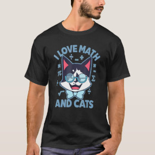 Math  I Love Math And Cats Mathematics T-Shirt