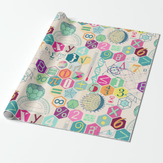 Math in color (pink) wrapping paper