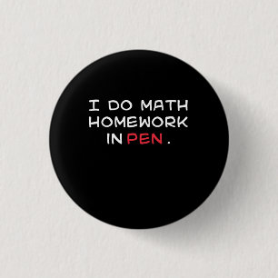 Math in Pen 1 Inch Round Button