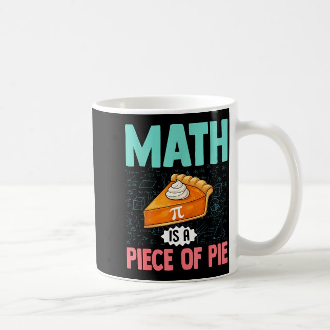 Math Is A Piece Of Pie Funny Pi Day Math Lover Tea Coffee Mug (Right)