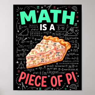 Math Is A Piece Of Pie - Pi Day &amp; Math Lover T Poster