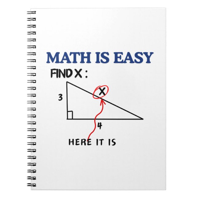 Math is Easy Funny Carnet - Un cadeau parfait pour (Devant)