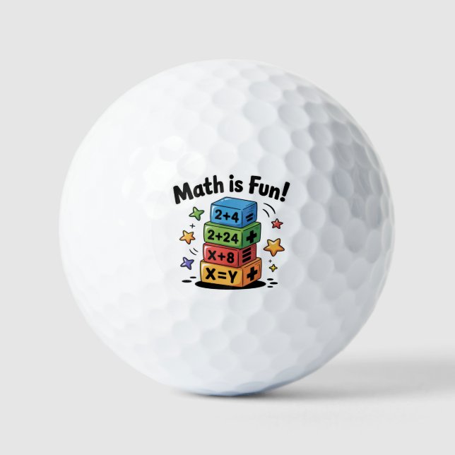 Math is fun stickers golf balls (Front)