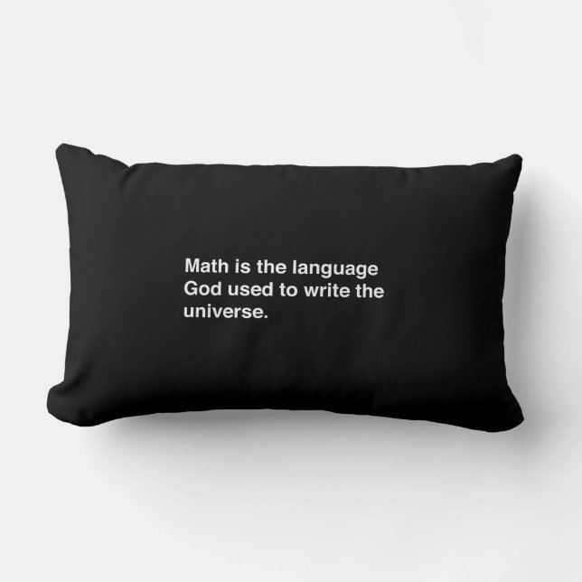 Math is Gods Language Lumbar Pillow (Front)