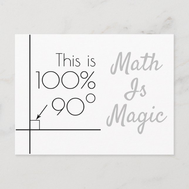 Math Is Magic funny customizable Postcard (Front)