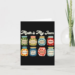 Math Is My Jam Teacher Shirt Stem Student Clroom  Card